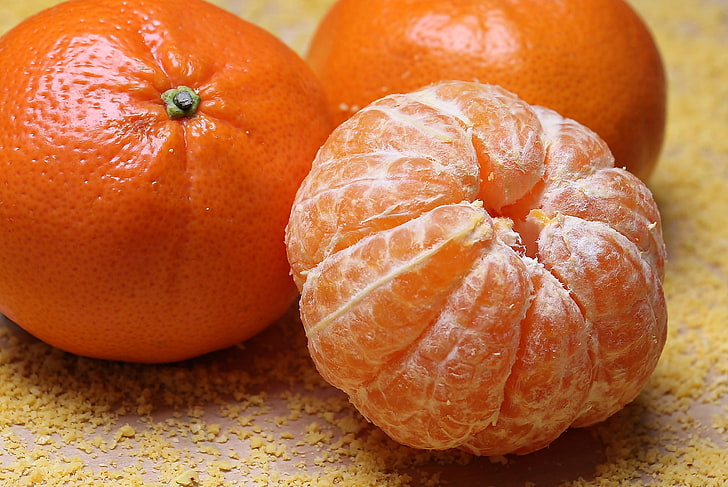 tangerines, fresh, fruits, close-up, Food, HD wallpaper