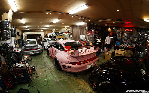 Porsche Rauh-Welt Garage Shop HD, автомобили, porsche, гараж, welt, rauh, магазин, HD тапет HD wallpaper