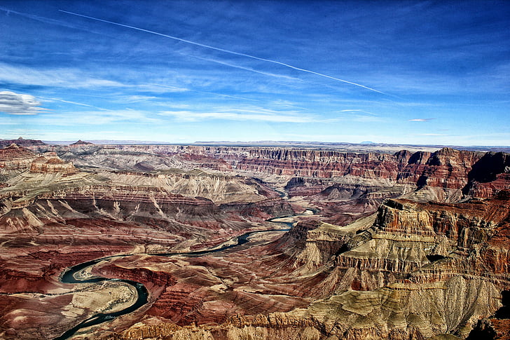 canyon, colorado, gran, panorama, fiume, Sfondo HD