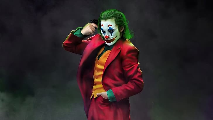 Joker, 4K, ArtStation, grafica, supereroe, Sfondo HD