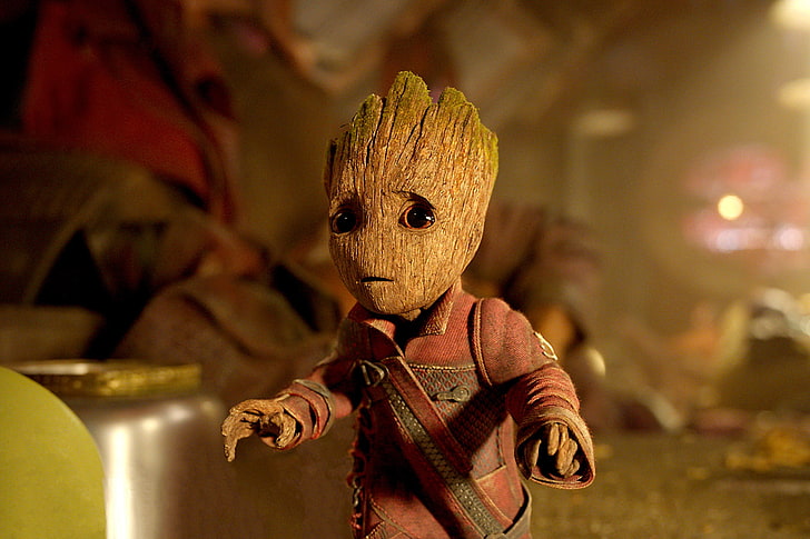 Baby Groot In Guardians Of The Galaxy Vol 2, HD тапет
