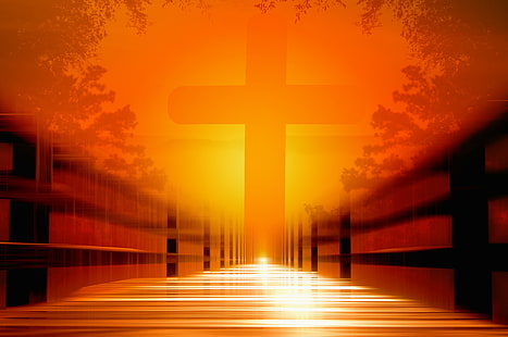 Brücke, der Weg, Kreuz, Glaube, weit, HD-Hintergrundbild HD wallpaper
