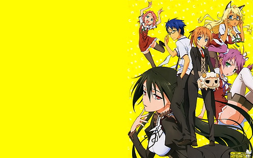sex personer anime tapeter, Mayo Chiki !, Suzutsuki Kanade, Usami Masamune, Sakamachi Kinjiro, Konoe Subaru, Narumi Nakuru, HD tapet HD wallpaper