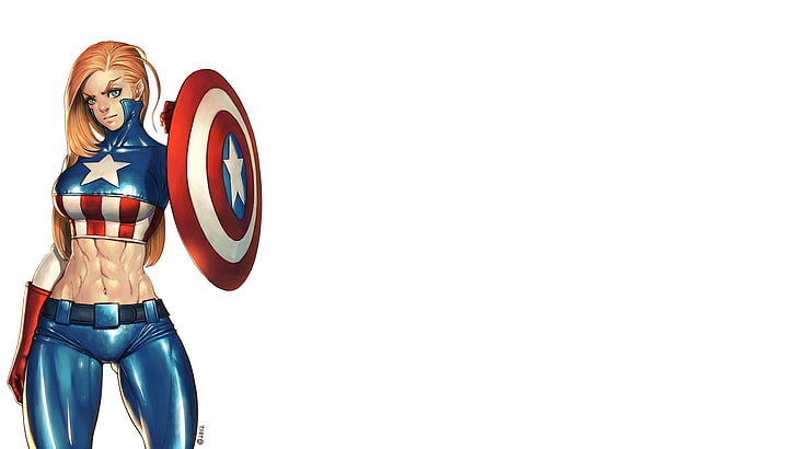 Ilustrasi Captain America, Captain America, karya seni, Wallpaper HD