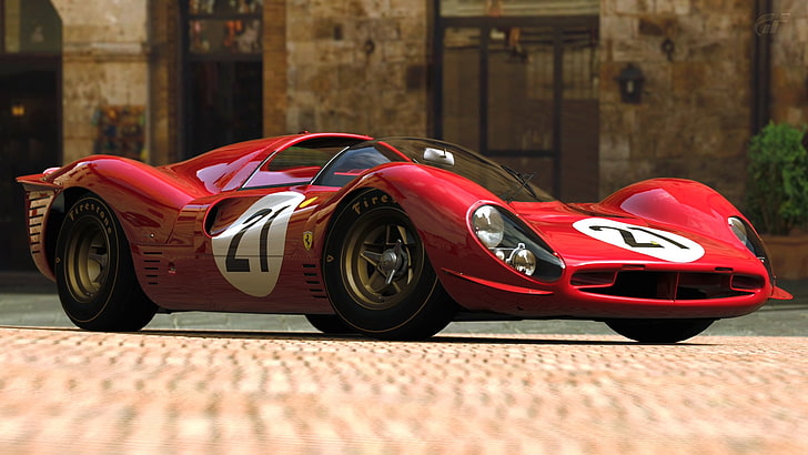 kırmızı Ferrari spor araba, ferrari 330 p4, ferrari 330, spor araba, kırmızı, HD masaüstü duvar kağıdı