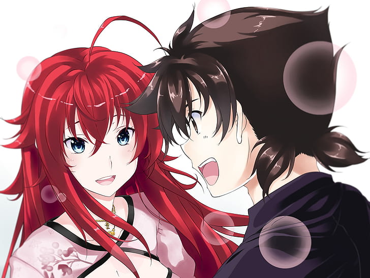 Anime, High School DxD, Issei Hyoudou, Rias Gremory, HD tapet