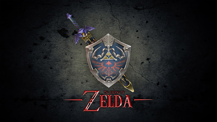 Legenda Zelda, Nintendo, Master Sword, Hylian Shield, Wallpaper HD