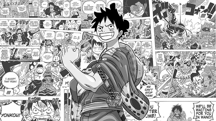 One Piece, Monkey D. Luffy, manga, Tapety HD