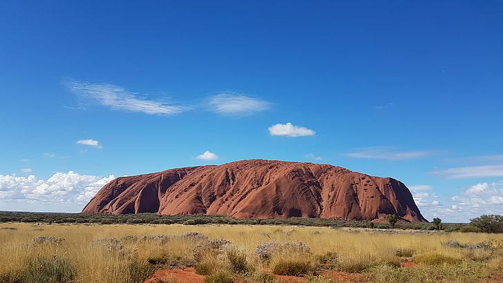paisaje, desierto, roca, Ayers Rock, Australia, Uluru, Outback, Fondo de pantalla HD