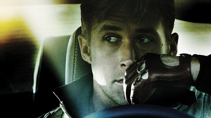 men's black leather glove, Drive, Ryan Gosling, movies, HD wallpaper