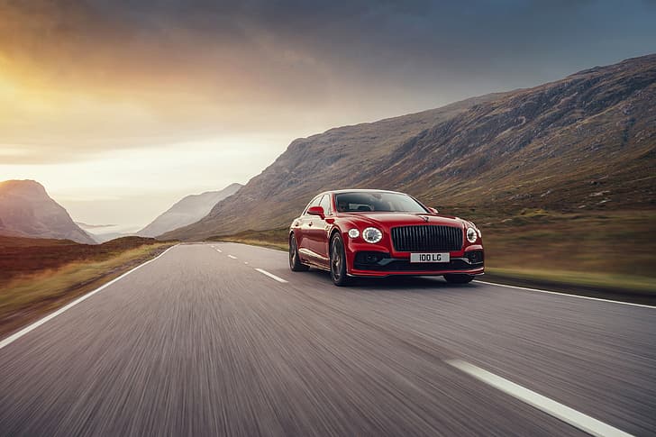 Bentley, Limousine, Flying Spur, 2020, V8, 2021, Flying Spur V8, HD-Hintergrundbild