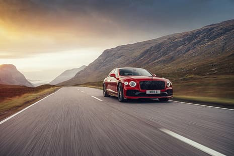 Bentley, Limousine, Flying Spur, 2020, V8, 2021, Flying Spur V8, HD-Hintergrundbild HD wallpaper