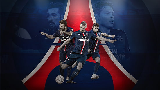 sport, logo, calcio, Paris Saint-Germain, giocatori, Sfondo HD HD wallpaper