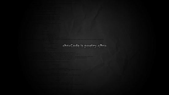 Poesie, Code, HTML, Programmierer, HD-Hintergrundbild HD wallpaper