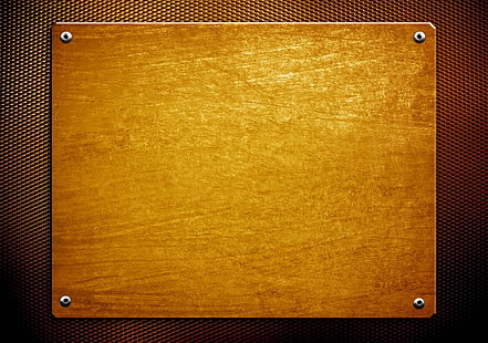 brown wood plank, plate, texture, rivets, HD wallpaper HD wallpaper