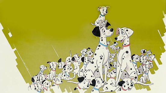 100, 101 Dalmatiner, Abenteuer, Komödie, Dalmatiner, Disney, Hund, Familie, Welpe, HD-Hintergrundbild HD wallpaper