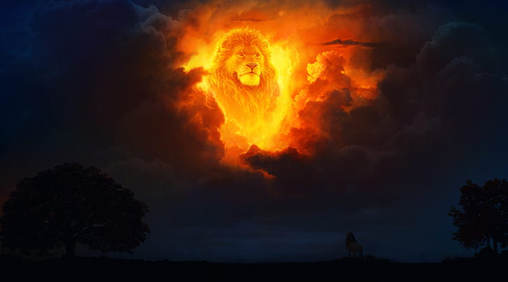 Цар Лъв, Облак, Муфаса (Кралят лъв), Симба, HD тапет