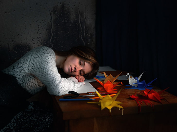 wanita, sedang tidur, model, Wallpaper HD
