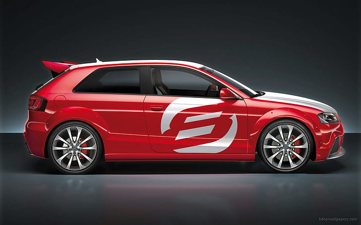 Audi A3 TDi Clubsport Quattro 2, red 3 door hatchback, audi, quattro, clubsport, cars, HD wallpaper