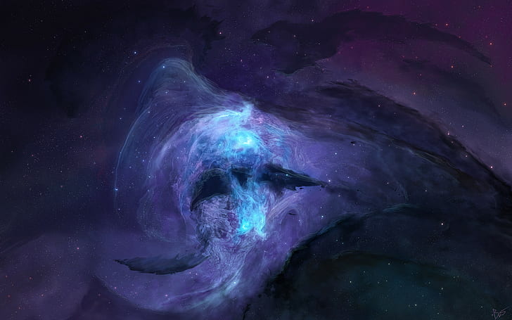 luar angkasa, JoeyJazz, nebula, Wallpaper HD