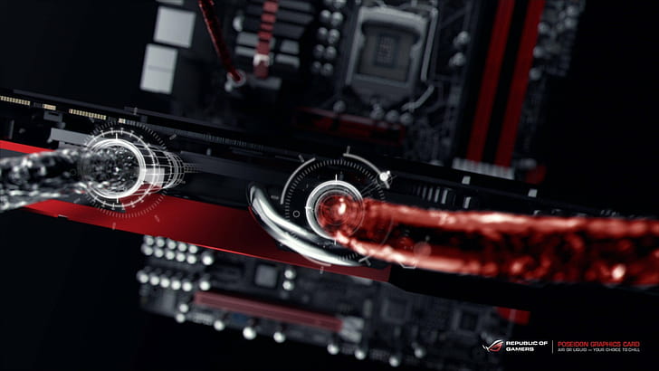 Asus, ASUS ROG, Cooling fan, Liquid, PC Gaming, technology, Water cooling, HD wallpaper