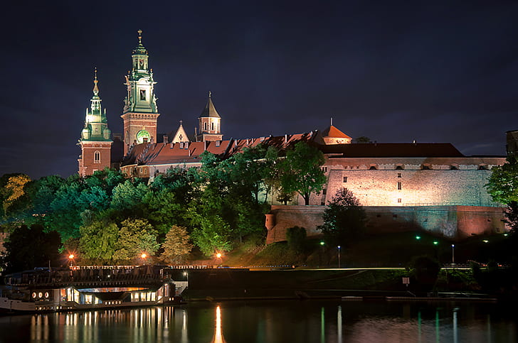 castle, Kraków, Poland, Polish, Vistula, Wawel, HD wallpaper