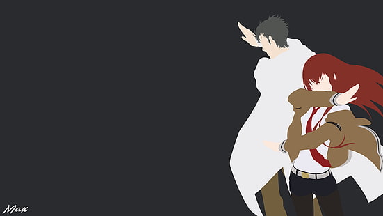 Anime, Steins; Gate, Kurisu Makise, Rintaro Okabe, Tapety HD HD wallpaper
