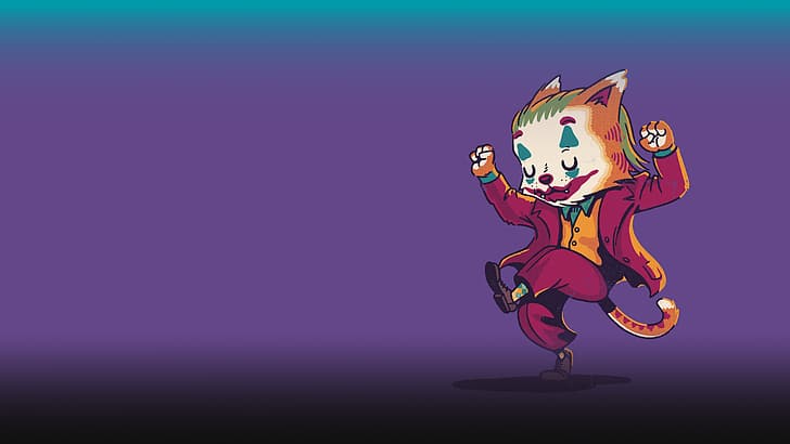 Joker, purple background, costumes, makeup, HD wallpaper