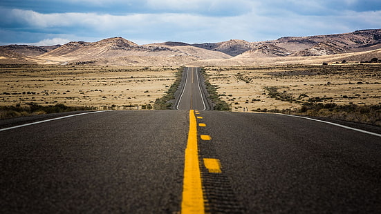 camino de hormigón gris, carretera, Nevada, Fondo de pantalla HD HD wallpaper