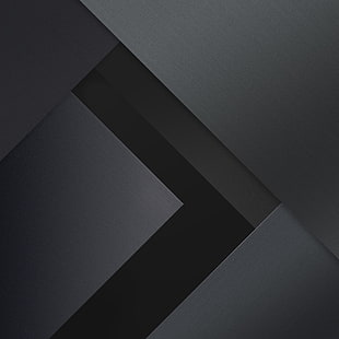 ブラック、マテリアルデザイン、幾何学、ダーク、ストック、 HDデスクトップの壁紙 HD wallpaper