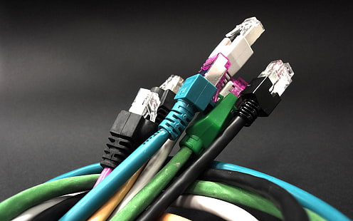 Cables de Internet, red de cable, red, colores, diversos, mundo, Fondo de pantalla HD HD wallpaper
