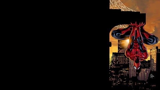 Black Spider-man HD, dibujos animados / cómic, negro, hombre, araña, Fondo de pantalla HD HD wallpaper