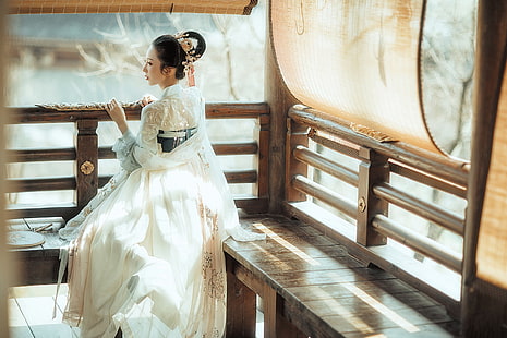 Sukienka chińska, hanfu, kobiety, Tapety HD HD wallpaper