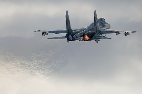 Sukhoi Su-27, Angkatan Udara Rusia, militer, pesawat militer, jet fighter, Wallpaper HD HD wallpaper