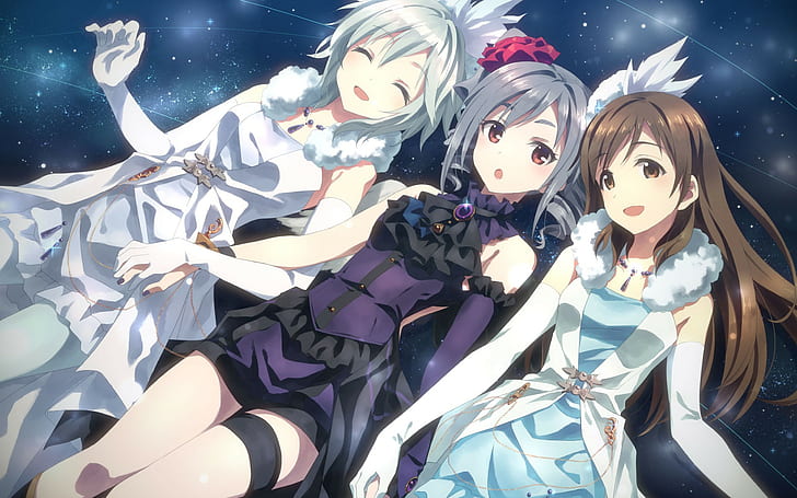Anime, Anime Girls, Kanzaki Ranko, Nitta Minami, Anastasia (Idolmaster), Yuuki Tatsuya, HD-Hintergrundbild