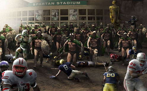 spartanischer amerikanischer Fußball Big Ten Ncaa Michigan State Spartans 1680 x 1050 Sport Fußball HD Art, spartanischer, amerikanischer Fußball, HD-Hintergrundbild HD wallpaper