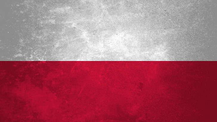 لوح خشبي أحمر وأسود ، علم ، بولندا، خلفية HD