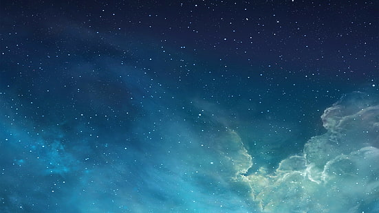 空、星、雲、夜、澄んだ青い空、空、星、雲、夜、 HDデスクトップの壁紙 HD wallpaper