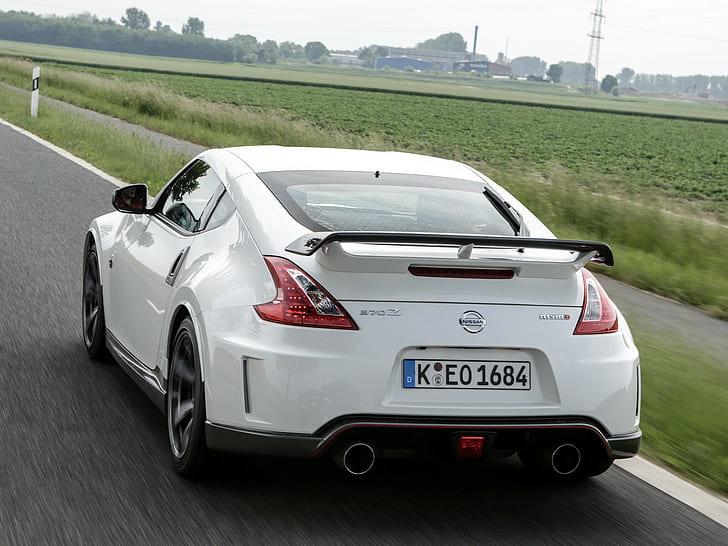 Nismo, Nissan, 370Z, white coupe, Cars s HD, s, hd backgrounds, cars, HD wallpaper
