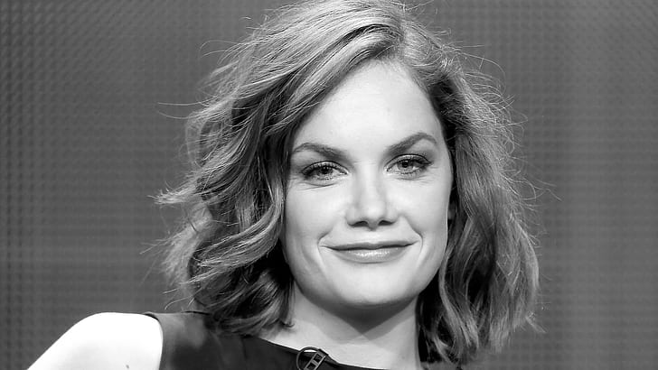 Actresses, Ruth Wilson, Actress, Black and White, Celebrity, Face, Girl, Smile, Woman, HD wallpaper