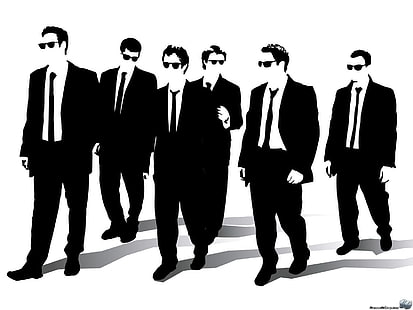 men's black formal suit, suits, sunglasses, Reservoir Dogs, silhouette, movies, Quentin Tarantino, HD wallpaper HD wallpaper