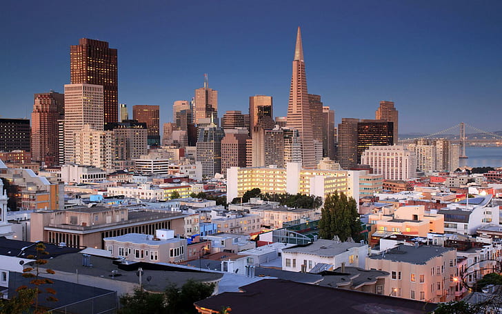 San Francisco, California, aerial photo if city, world, 1920x1200, california, san francisco, HD wallpaper