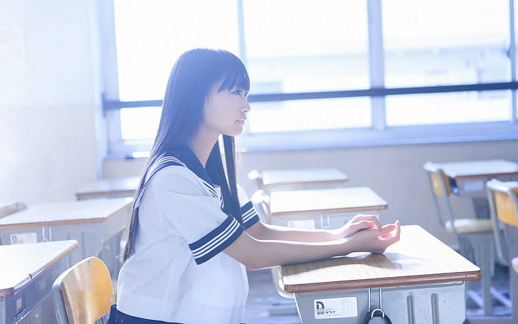 Nana, fille, japonais, uniformes, salle de classe, nana, fille, japonais, uniformes, salle de classe, Fond d'écran HD