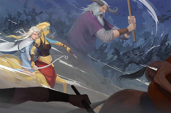 video games, Centaur, giant, The Banner Saga, The Banner Saga 3, HD wallpaper