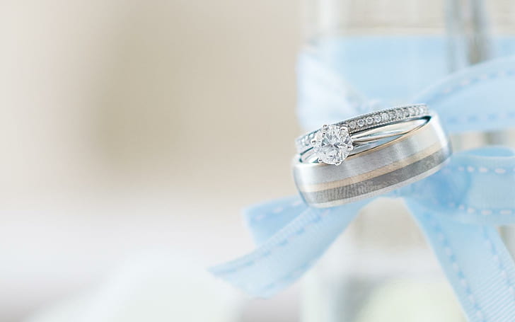Пръстени, сребърен и диамантен пръстен, фотография, 1920x1200, пръстен, HD тапет