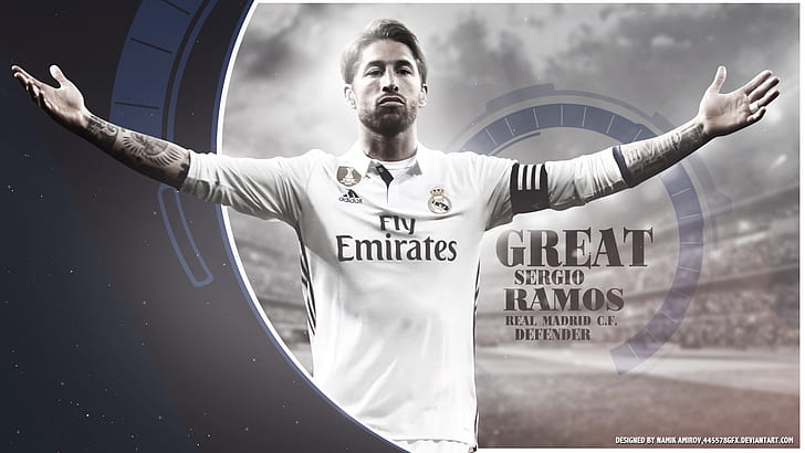Fotboll, Sergio Ramos, Real Madrid C.F., spanska, HD tapet
