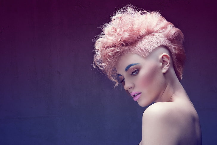 pink hair, punk, HD wallpaper