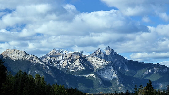 Berge-3840x2160-Himmel-Wolken-Bäume-4k-17077, HD-Hintergrundbild HD wallpaper