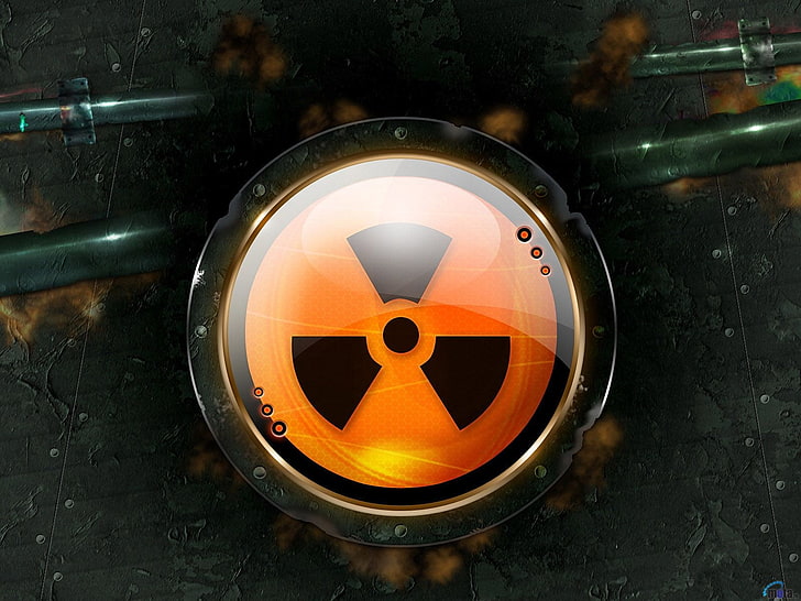 Biohazard, signe, radiation, cercle, symbole, Fond d'écran HD
