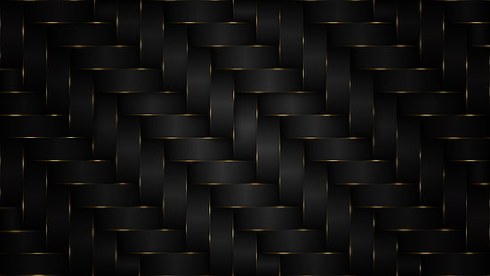 tło, wzór, czarny, złoty, Tapety HD HD wallpaper